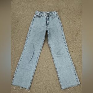 Zara light wash wide leg jeans